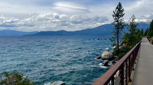 Cold, windy day and a very choppy Lake Tahoe (photo by Marlene O’Neil)